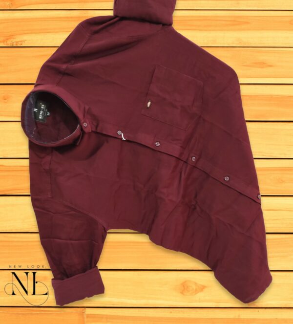 Maroon Plain Full sleeve shirt