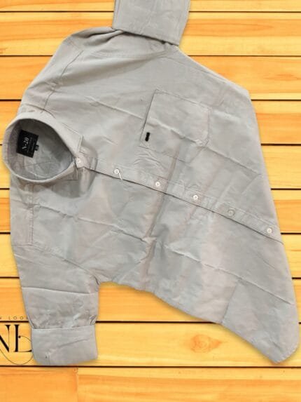 Cream Plain Full sleeve shirt