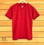 Men's Red Meti Plain Half-Sleeve T-Shirt Slim Fit