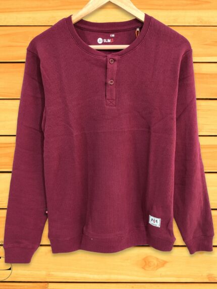 Henley T-Shirt For Men Purple