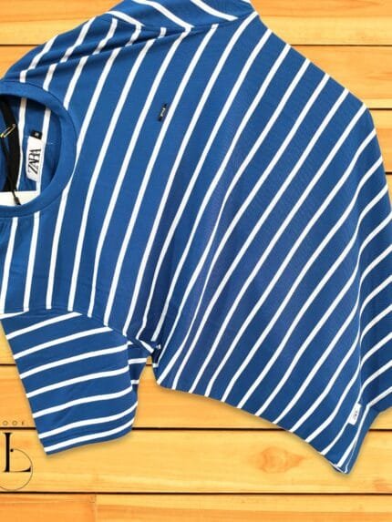 Blue Stripes Tshirt Half sleeve