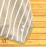 Cream Stripes Tshirt Half sleeve