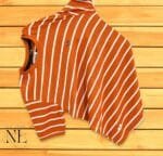 Orange Stripes Tshirt Half sleeve