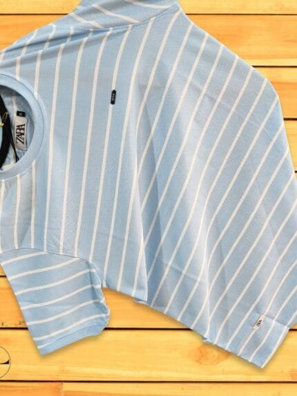 Blue Stripes Tshirt Half sleeve