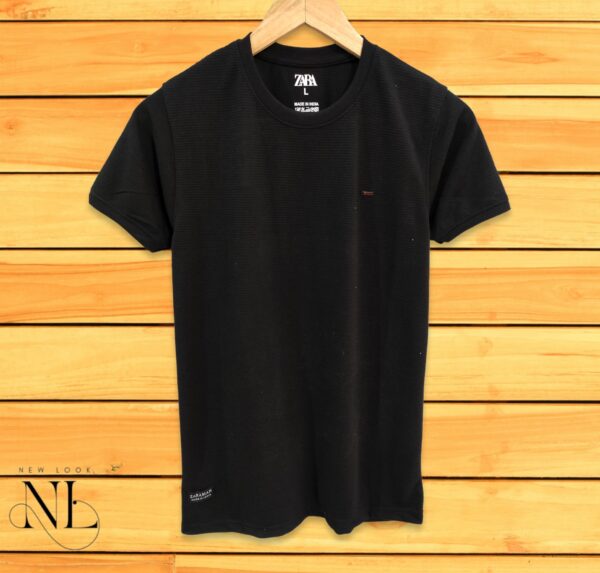 Black Plain T-shirt half Sleeve