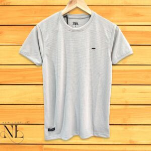 Cream Plain T-shirt half Sleeve
