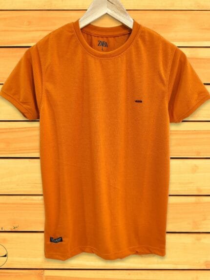 Orange Plain T-shirt half Sleeve