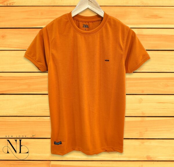 Orange Plain T-shirt half Sleeve