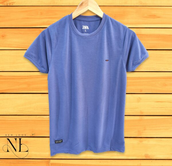 Blue Plain T-shirt half Sleeve