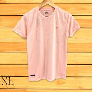 Pink Plain T-shirt half Sleeve