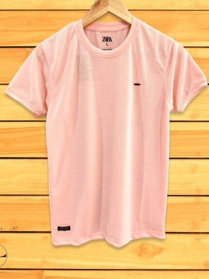 Pink Plain T-shirt half Sleeve