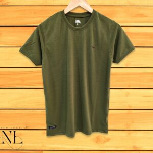 Green Plain T-shirt half Sleeve