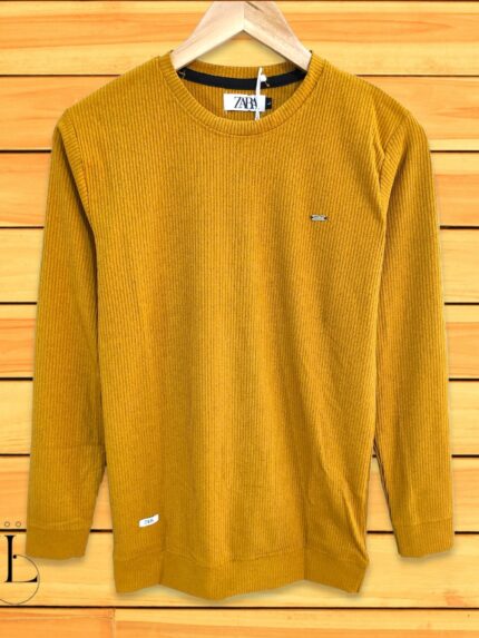 Yellow Plain T-Shirt Full Sleeve