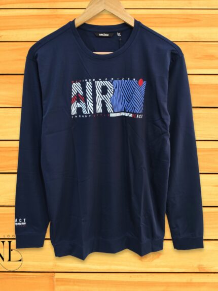 Imported Navy Blue T-Shirt Full Sleeve