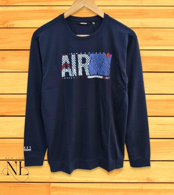 Imported Navy Blue T-Shirt Full Sleeve