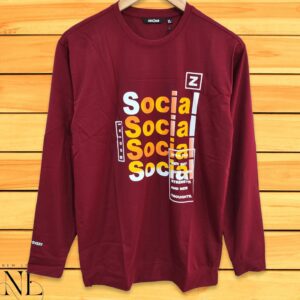 Imported Maroon T-Shirt Full Sleeve