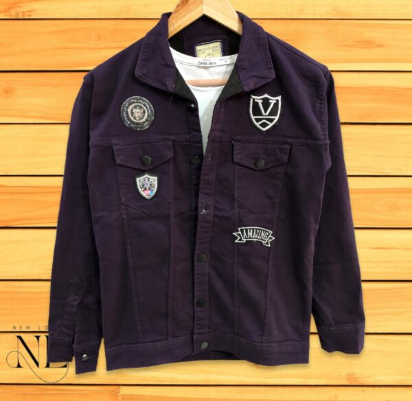 Dark Purple Denim Jacket