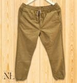 Men's Imported Lite Brown Cotton Cargo Pants European Fabric