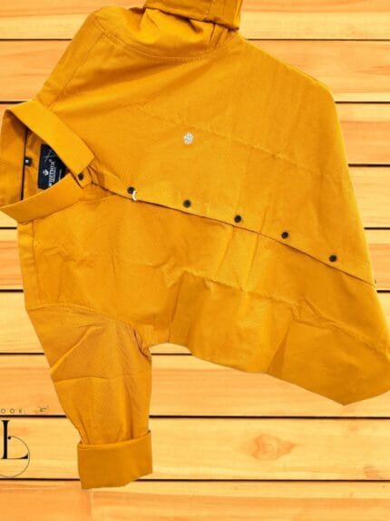 Yellow Plain Shirt Full Sleeve