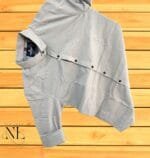 Grey Plain Shirt Full Sleeve