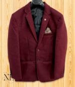 Plain Maroon Blazer for Men Wedding & Party Wear