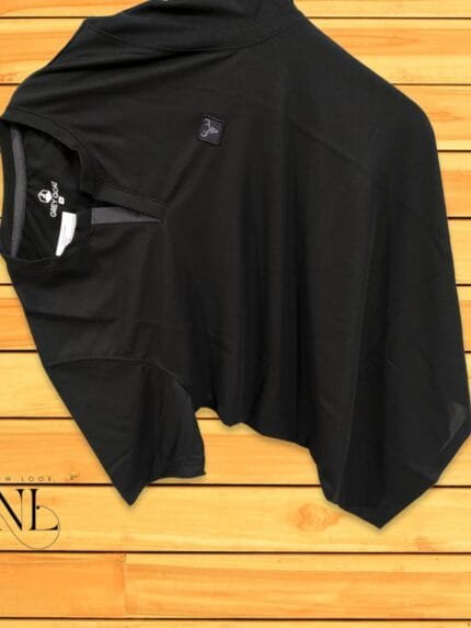 Black Plain T-Shirt Half Sleeve