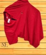 Men's Stylish Red Solid Half-Sleeve T-Shirt Slim Fit