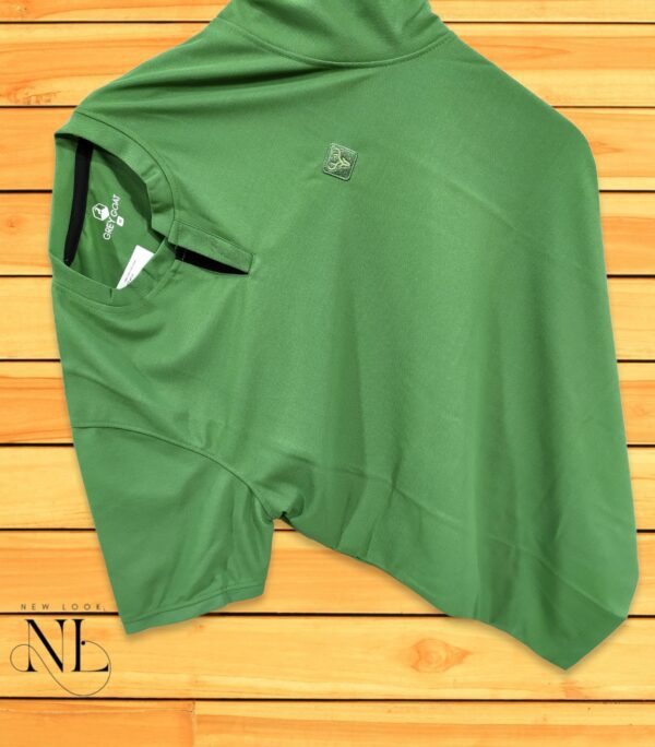 Green Plain T-Shirt Half Sleeve