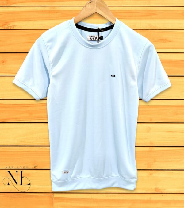 Blue Plain T-Shirt For Men