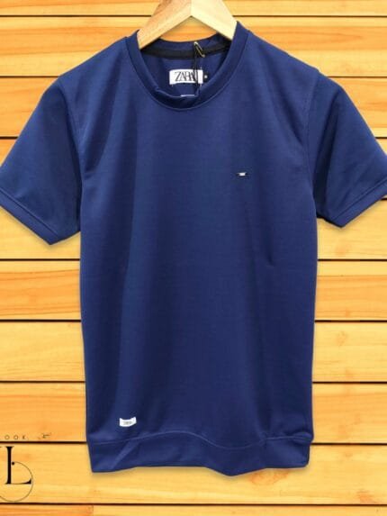 Blue Plain T-Shirt For Men
