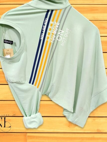 Pista Green Printed Full T-Shirt for Men |Trendy Casual