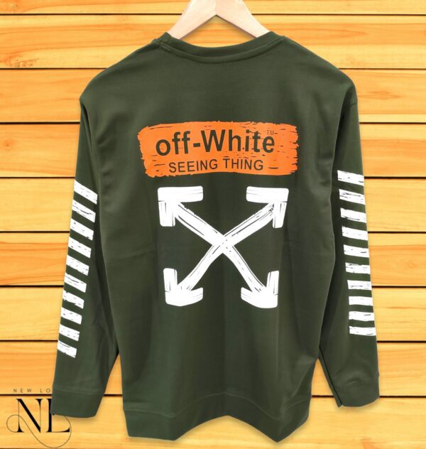 Green Printed T- Shirt Full Sleeve