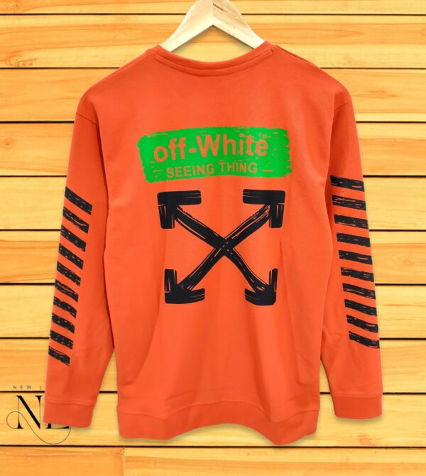 Orange Printed T-Shirt Full Sleeve