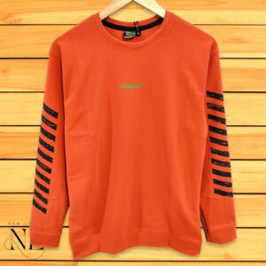 Orange Printed T-Shirt Full Sleeve