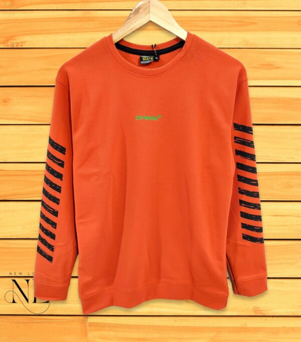 Orange Printed T-Shirt Full Sleeve