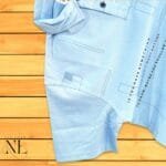 Blue Printed Polo T-Shirt For Men
