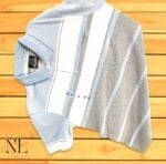 Premium Ice Blue Stripe Polo Half T-Shirt Ready Style