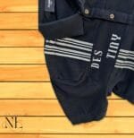 Navy Blue Printed Polo T-Shirt