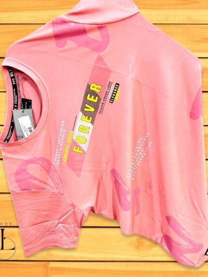 Pink Printed T-Shirt Half Sleeve