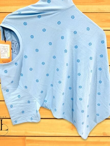Blue Printed T-Shirt Half Sleeve