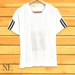 White Half T-Shirt For Men