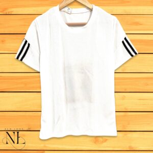 White Half T-Shirt For Men