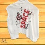 White Printed Half T-Shirt