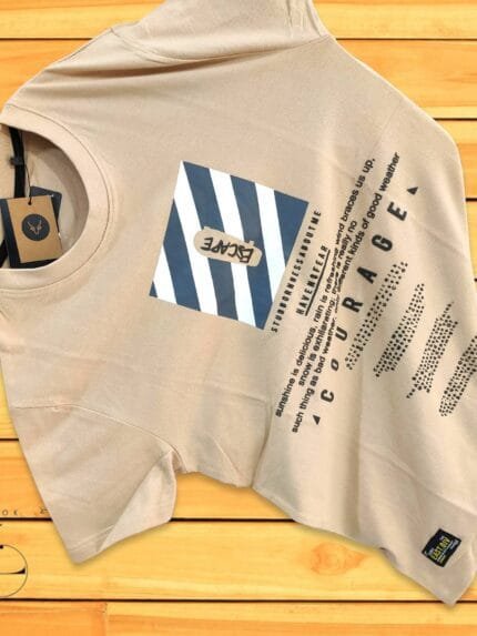 Cream Printed T-Shirt