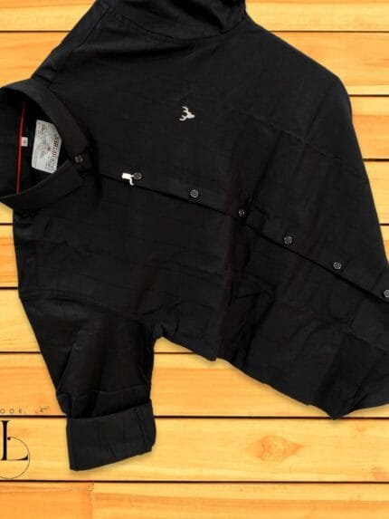 Black Partywear Shirt Full Sleeves