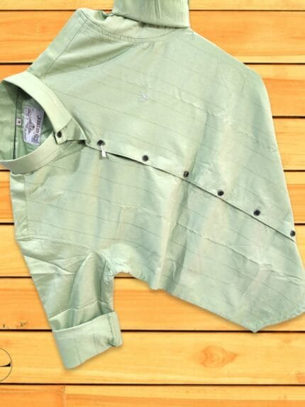 Lite Green Partywear Shirt Full Sleeves