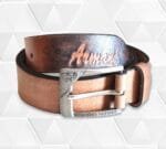 Trendy Lite Brown Leather Belt for Men Contemporary Design