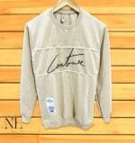 Men's Basic Cream Printed Full T-Shirt - Regular Fit