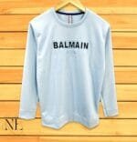 Ice Blue Printed T-Shirt for Men | Slim Fit