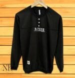 Men's Stylish Black Printed Full T-Shirt – Slim Fit